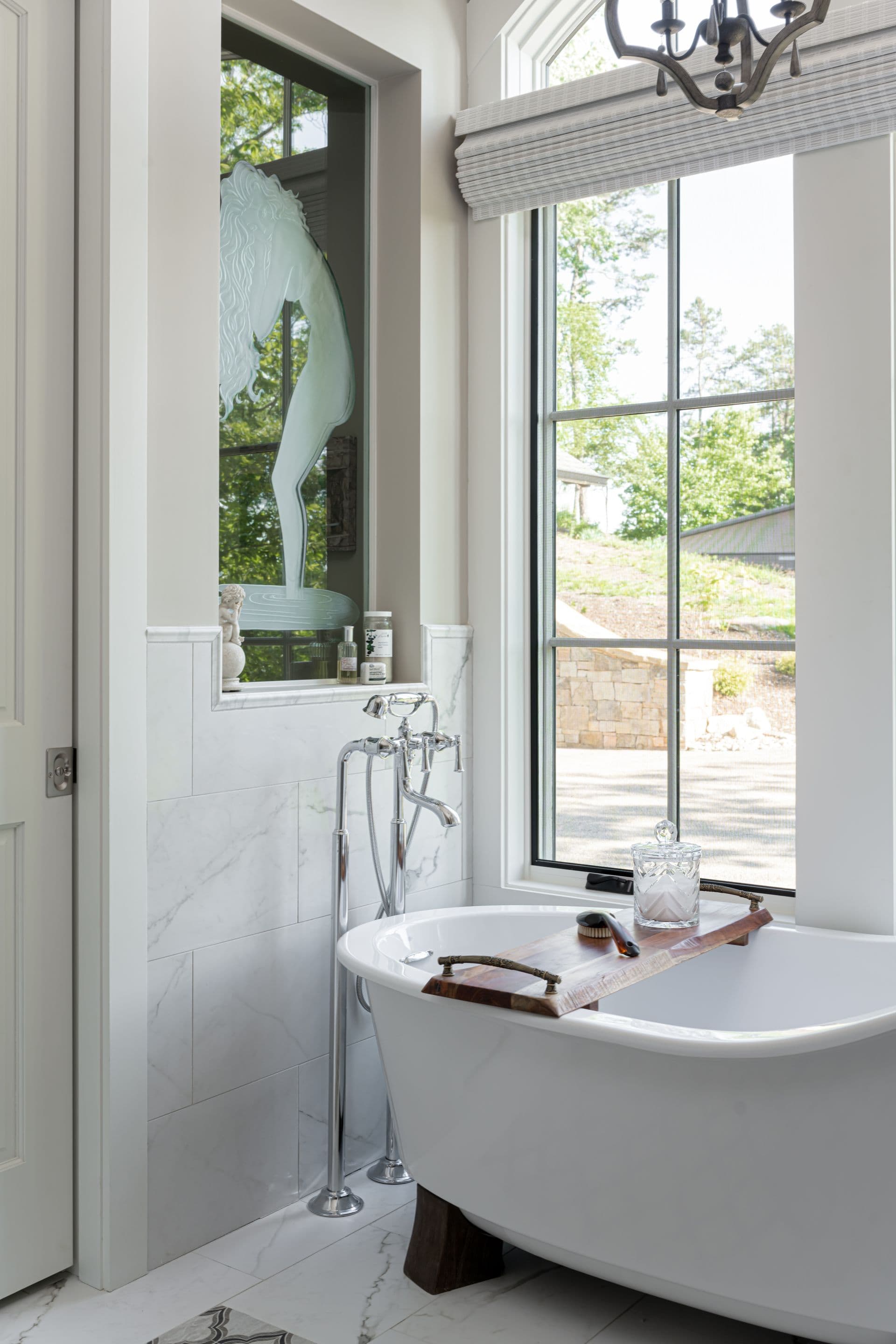 Glass detail in a beautifully finished bathroom