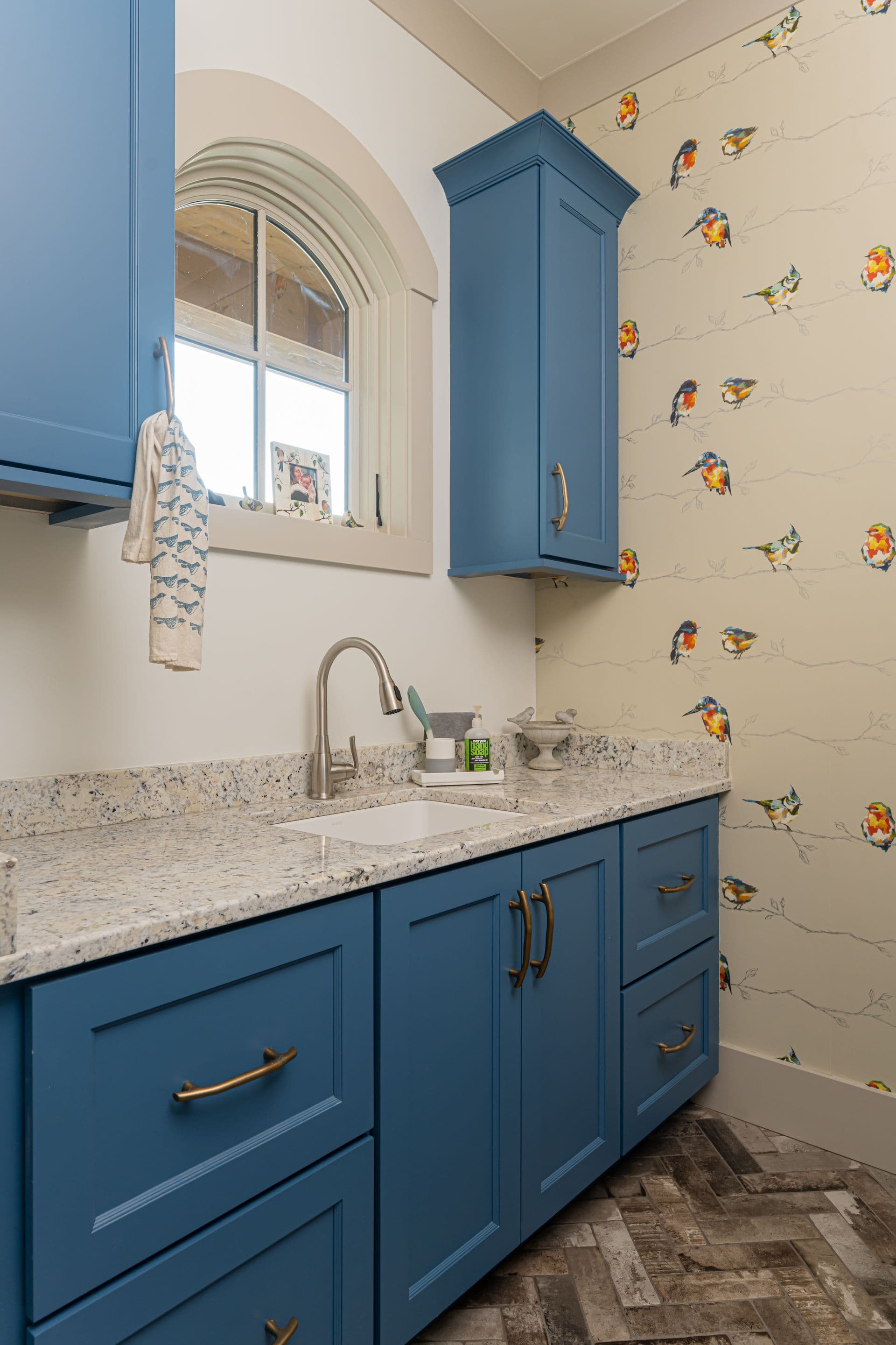Laundry room cabinetry and considered storage