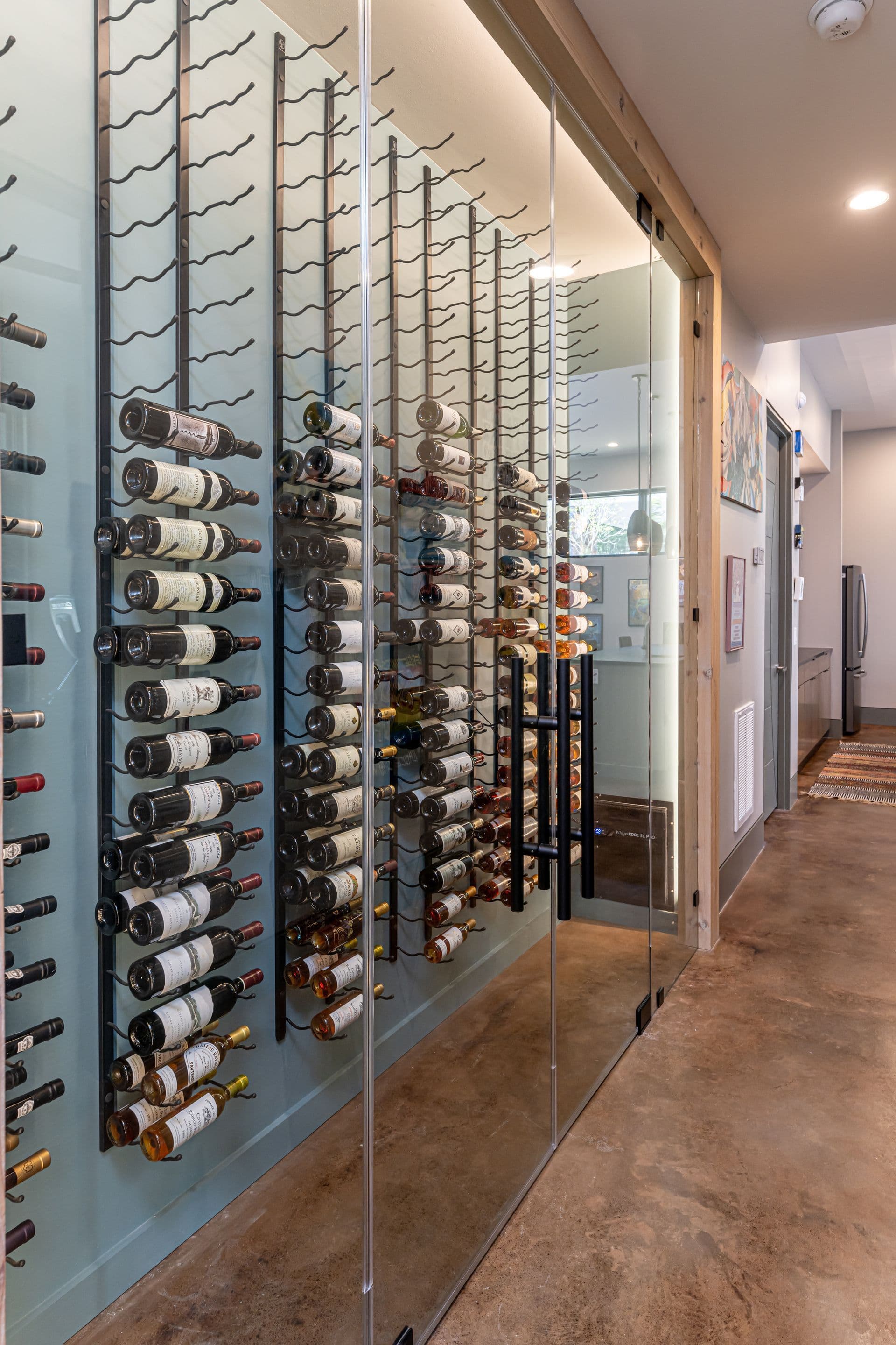Custom wine closet with carefully considered storage